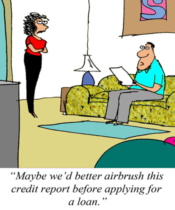 bad credit cartoon