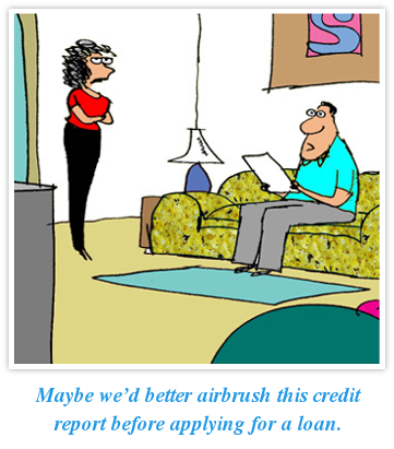 bad credit cartoon